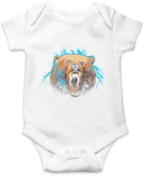 printfashion Ordító medve - Baba Body - Fehér (14909439)