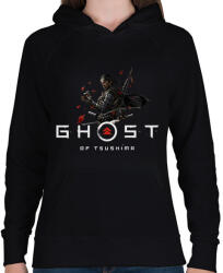 printfashion Ghost of Tsushima - Női kapucnis pulóver - Fekete (2745895)