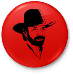 printfashion Chuck Norris - Kitűző, hűtőmágnes - Piros (3630935)