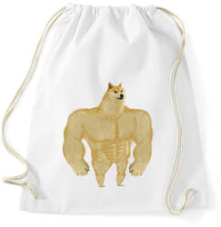 printfashion Gyúrós kutya mém - Sportzsák, Tornazsák - Fehér (14438466)