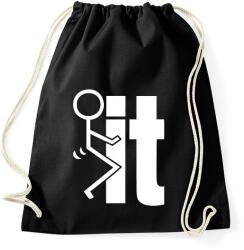 printfashion Fck it - Sportzsák, Tornazsák - Fekete (1513596)