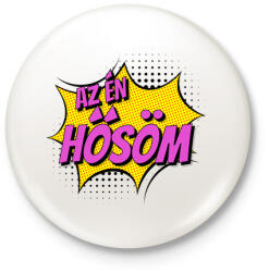 printfashion Az én hősöm - Kitűző, hűtőmágnes - Fehér (4209866)