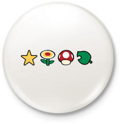 printfashion Super mario - Kitűző, hűtőmágnes - Fehér (3082951)