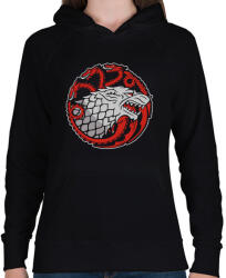 printfashion Stargaryen - Női kapucnis pulóver - Fekete (1503248)