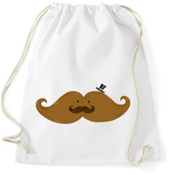 printfashion Bajszos bajusz - Sportzsák, Tornazsák - Fehér (3932962)