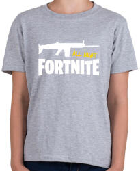 printfashion All night FORTNITE - Gyerek póló - Sport szürke (935437)