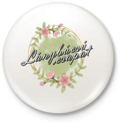 printfashion Lánybúcsú csapat (virágkoszorú) - Kitűző, hűtőmágnes - Fehér (6317711)