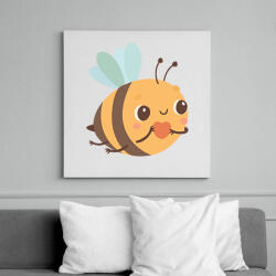 printfashion Méhecske szívvel - Vászonkép - Fehér (7587886)