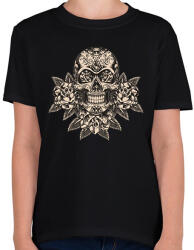 printfashion Calavera Day of the Dead - Gyerek póló - Fekete (1782905)