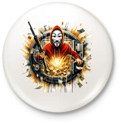 printfashion A nagy pénzrablás - La Casa De Papel - Kitűző, hűtőmágnes - Fehér (15386822)