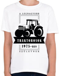 printfashion A legnagyobb traktorosok - Évszámmal - Gyerek póló - Fehér (6596684)