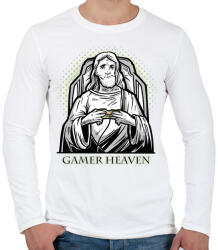printfashion Gamer heaven - Férfi hosszú ujjú póló - Fehér (4351276)