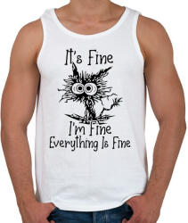 printfashion It's Fine, I'm Fine, Everything Is Fine - Férfi atléta - Fehér (16788876)