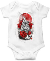 printfashion Fehér tigris - Baba Body - Fehér (1331660)