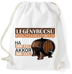 printfashion legénybúcsú folyamatban - Sportzsák, Tornazsák - Fehér (6133756)