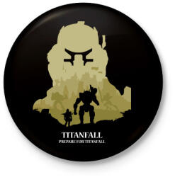 printfashion Titanfall - Kitűző, hűtőmágnes - Fekete (3100132)