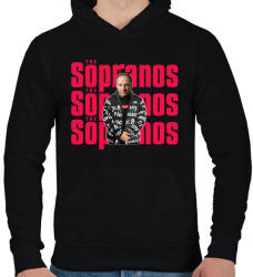 printfashion Tony Soprano - Férfi kapucnis pulóver - Fekete (5431023)