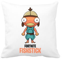 printfashion Fortnite - fishstick - Párnahuzat, Díszpárnahuzat - Fehér (4118524)