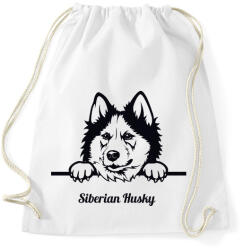 printfashion Szibériai Husky - Sportzsák, Tornazsák - Fehér (5117487)