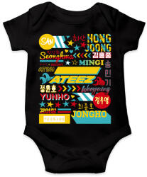printfashion Ateez Tagok - Baba Body - Fekete (2328952)