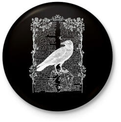 printfashion Fehér Holló - Kitűző, hűtőmágnes - Fekete (3103608)