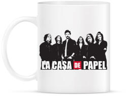 printfashion La casa de papel poster style - A nagy pénzrablás - Bögre - Fehér (5621271)