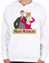 printfashion Nagy Katalin - A kezdetek - Gyerek kapucnis pulóver - Fehér (6573720)