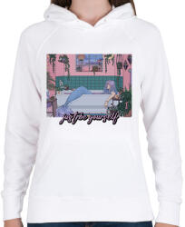 printfashion Légy önmagad - Női kapucnis pulóver - Fehér (13857145)