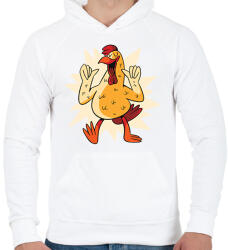 printfashion Kakas - Férfi kapucnis pulóver - Fehér (7628930)