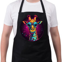 printfashion Retro zsiráf - Kötény - Fekete (13325622)
