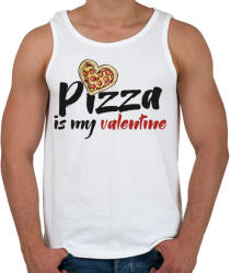 printfashion Pizza valentine - Férfi atléta - Fehér (1177638)