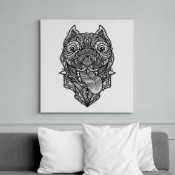printfashion Pitbull - Vászonkép - Fehér (6621654)