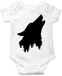 printfashion Farkas fej - Baba Body - Fehér (5037414)