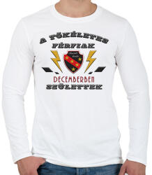 printfashion Tökéletes férfi december - Férfi hosszú ujjú póló - Fehér (2744474)