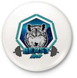 printfashion Beast Mode - Kitűző, hűtőmágnes - Fehér (5413159)