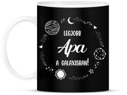 printfashion Legjobb apa a galaxisban - Bögre - Fekete (6607437)