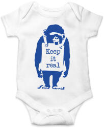 printfashion Keep it real - Banksy graffiti - Baba Body - Fehér (7100631)