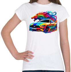 printfashion Mustang - Női póló - Fehér (15206921)