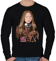 printfashion Megan - Férfi pulóver - Fekete (13159917)