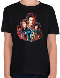 printfashion Stranger Things - season 4 - Gyerek póló - Fekete (7245581)