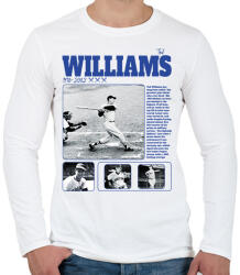 printfashion Ted Williams - baseball - Férfi hosszú ujjú póló - Fehér (15816020)