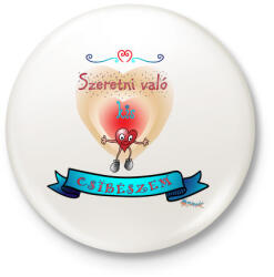 printfashion Csibész - Kitűző, hűtőmágnes - Fehér (3076321)