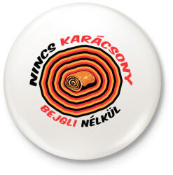 printfashion Bejglis Karácsony - Kitűző, hűtőmágnes - Fehér (5633629)