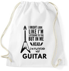 printfashion PLAYING MY GUITAR - Sportzsák, Tornazsák - Fehér (1941342)