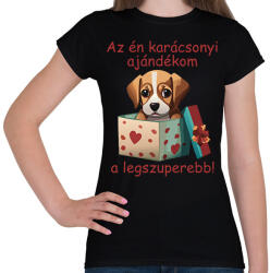printfashion Az én ajándékom a legszuperebb - Női póló - Fekete (15119210)