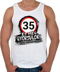 printfashion 35 és még mindig gyorsulok - Férfi atléta - Fehér (12847509)