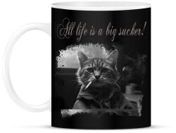 printfashion All life is a big sucker! - Bögre - Fekete (16144603)
