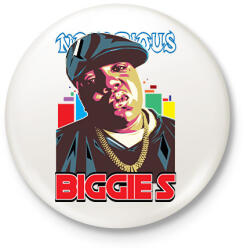 printfashion Biggie Smalls - Kitűző, hűtőmágnes - Fehér (15049558)
