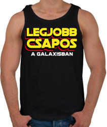 printfashion LEGJOBB CSAPOS A GALAXISBAN - Férfi atléta - Fekete (11562486)