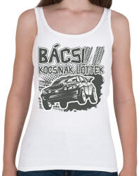 printfashion Bácsi kocsinak lőttek - Női atléta - Fehér (16805241)